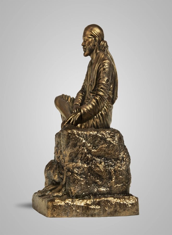 SILAII Shirdi Sai Baba Sculpture (Antique Bronze, 6 Inch) - Image 5